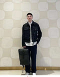 Louis Vuitton Saumur Backpack Monogram Eclipse With Dust Bag Black Grey - LABLEWHORE.COM