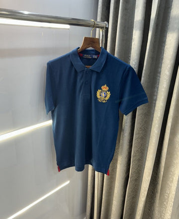 Ralph Lauren Petrol Blue Logo Print Polo T-Shirt