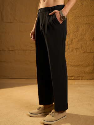 Dennison Black Flexi Waist Premium Korean Trouser