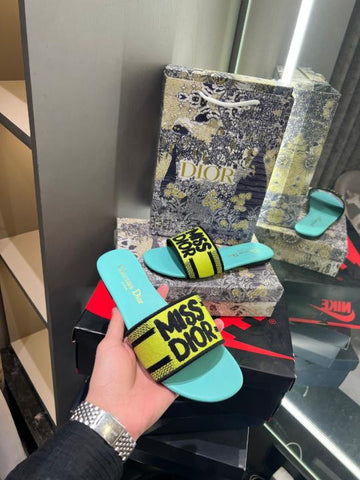 Miss Dior Top End Dway Slide With OG Box & Carry Bag