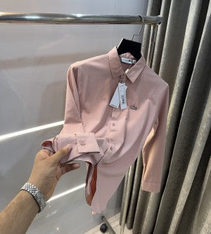 Lacoste Peach Embroidery Logo Premium Shirt