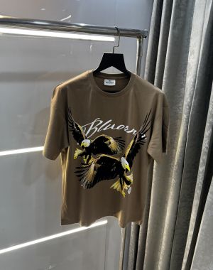 Bluorang Eagle Embossed Print Imported Oversized T-Shirt