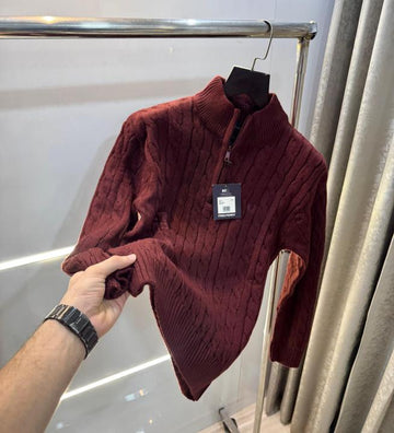 Fredperry Wine Knitted Premium Pull Over