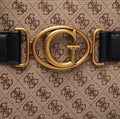 GUESS Aviana Tote Latte Black Handbags With Dust Bag - LABLEWHORE.COM