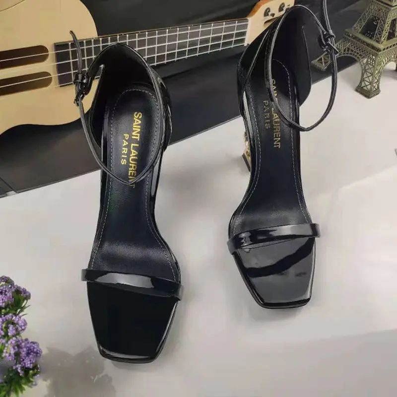 Ysl Opyum Black Sandal Heel