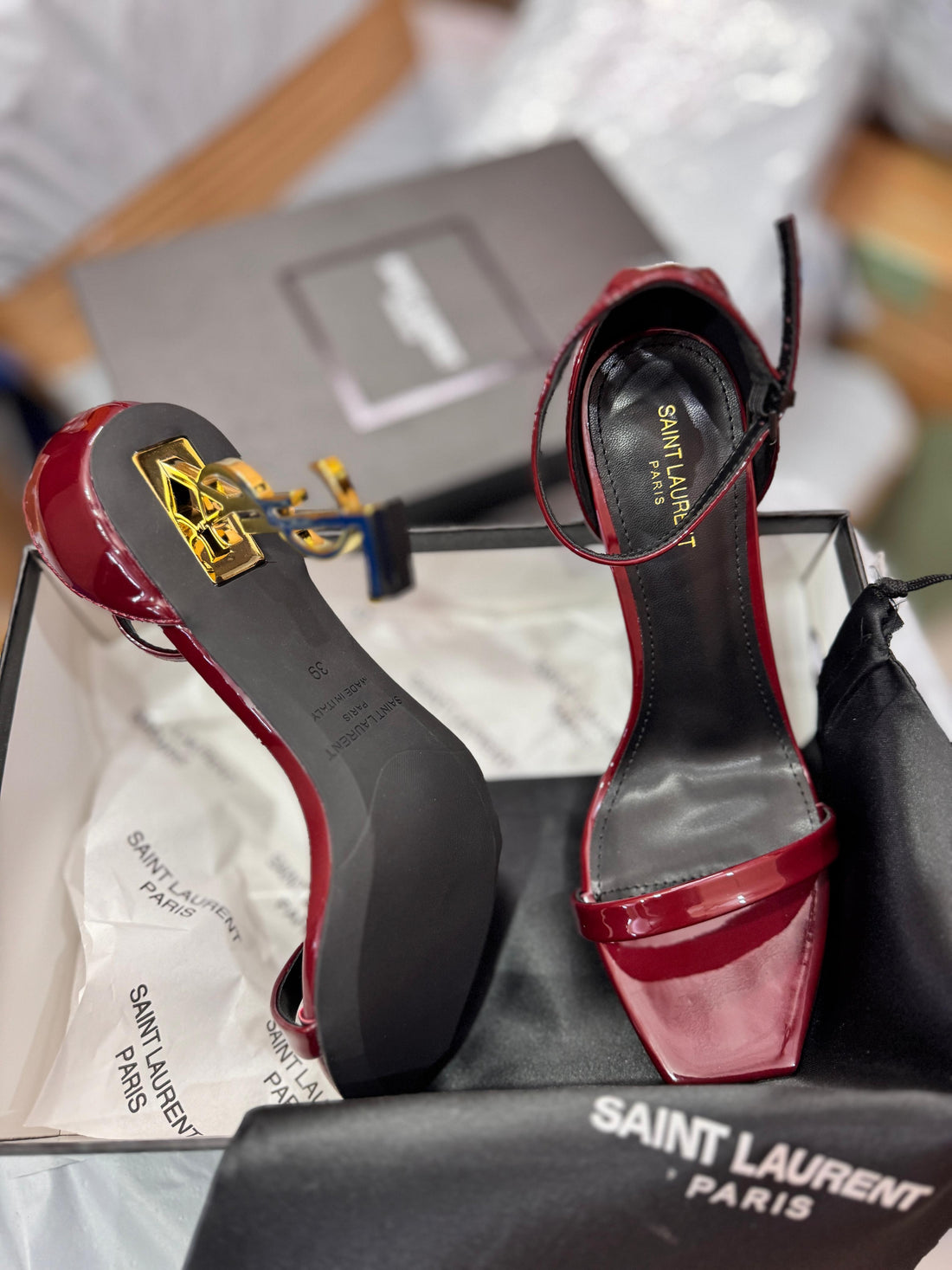 Ysl Opyum Wine Sandal Heel