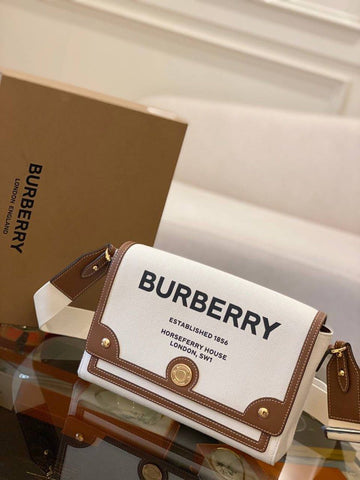 BURBERRY VINTAGE NOTE CROSSBODY BAG WITH BROAD STRAP