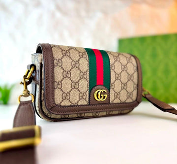 GUCCI GG SUPREME SUPER SMALL LONG SHOULDER BAG