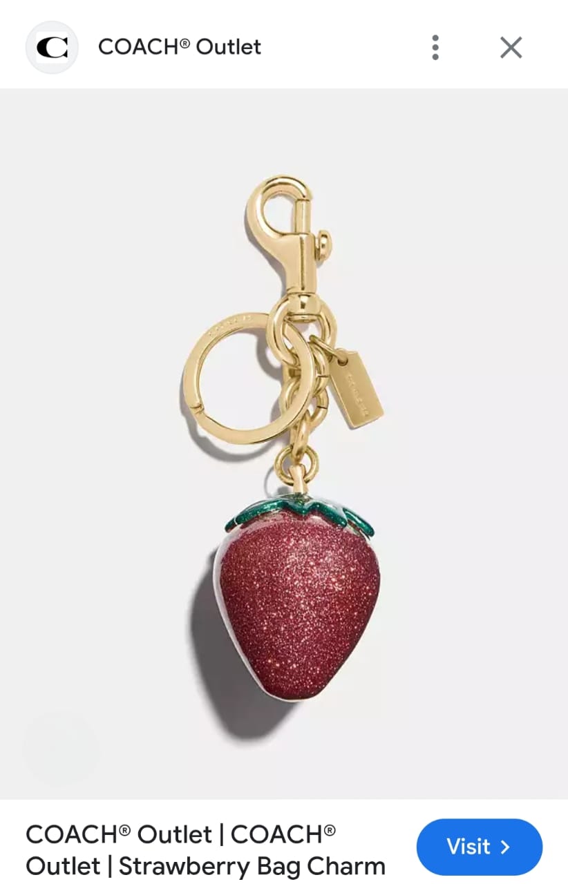 COACH STRAWBERRY BAG CHARMS CUM KEY CHAIN