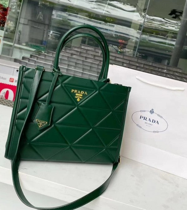 Prada Leather Symbole Tote Bag With Dust Bag - LABLEWHORE.COM