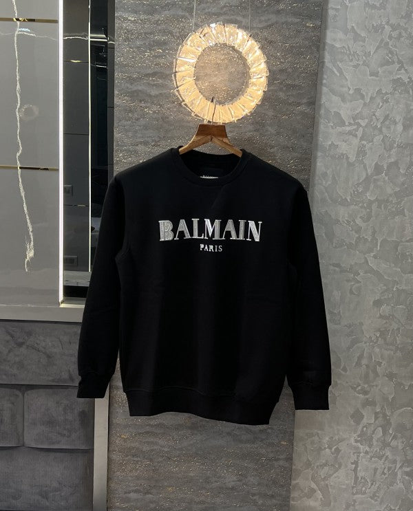 BALMAIN PARIS LOGO PRINT PREMIUM SWEATSHIRT - LABLEWHORE.COM