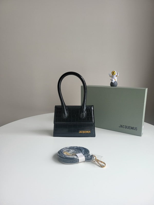 Jacquemus Le Chiquito Croco Small Handbag With OG Box & Dust Bag - LABLEWHORE.COM