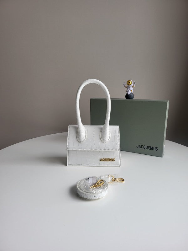 Jacquemus Le Chiquito Croco Small Handbag With OG Box & Dust Bag - LABLEWHORE.COM