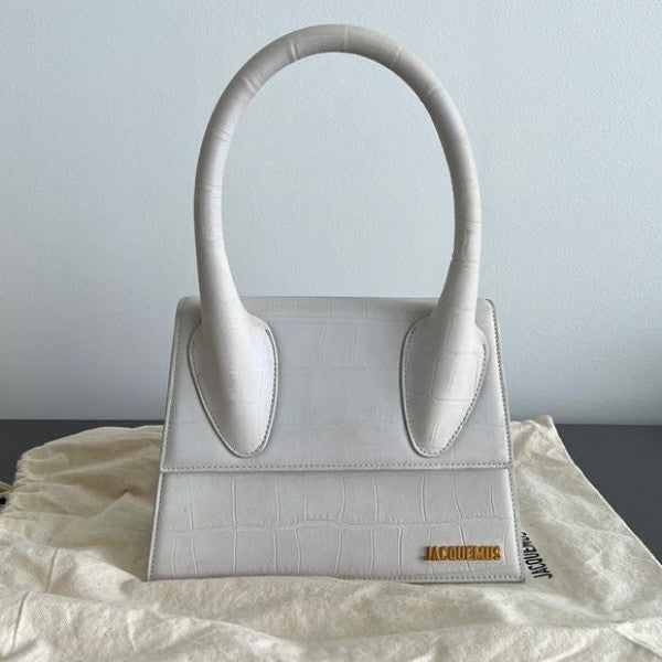 Jacquemus Le Chiquito Croco Small Handbag With OG Box & Dust Bag - LABLEWHORE.COM