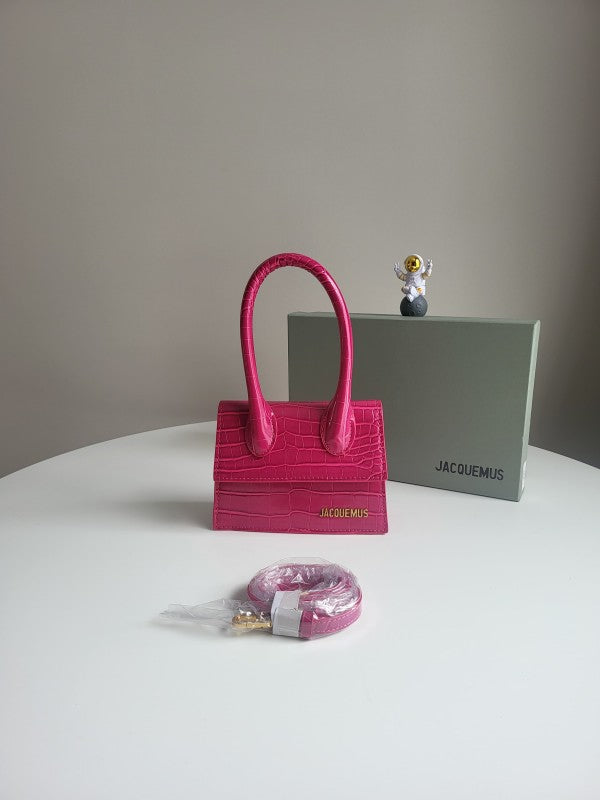 Jacquemus Le Chiquito Croco Small Handbag With OG Box & Dust Bag - LABLEWHORE.COM