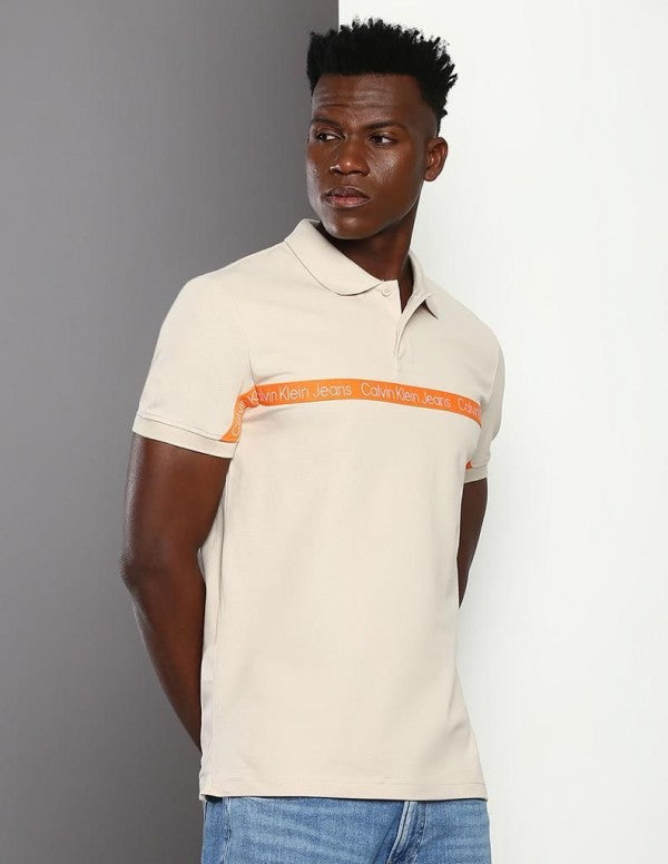 Calvin Klein Embroidery Logo Premium Polo T-Shirt