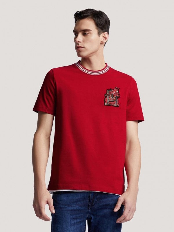 Tommy Hilfiger Logo Print Premium Polo T-Shirt