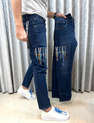 Amiri  Embroidery Work Imported Hyperflex Denim