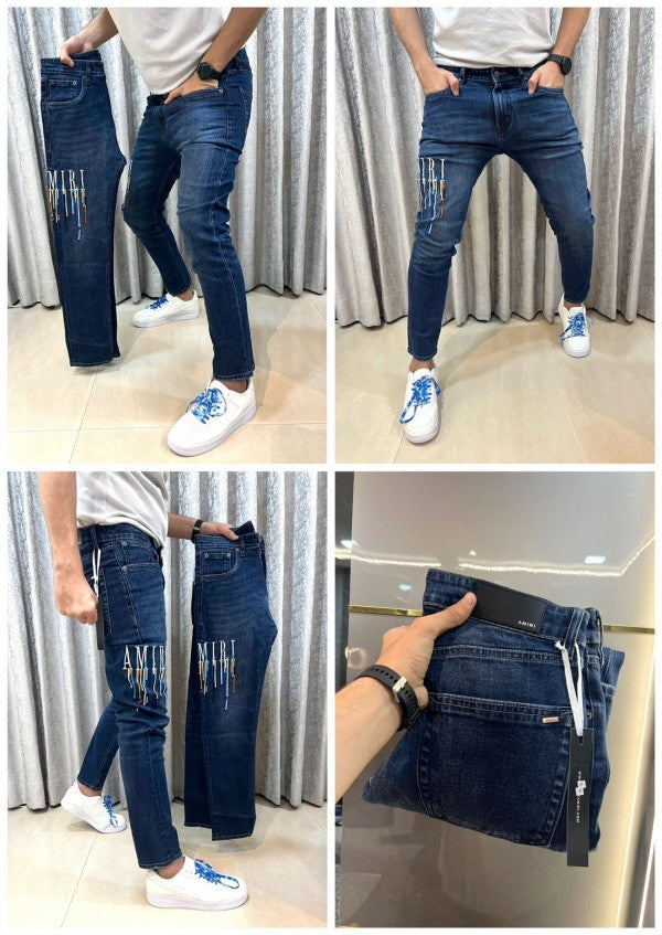 Amiri  Embroidery Work Imported Hyperflex Denim