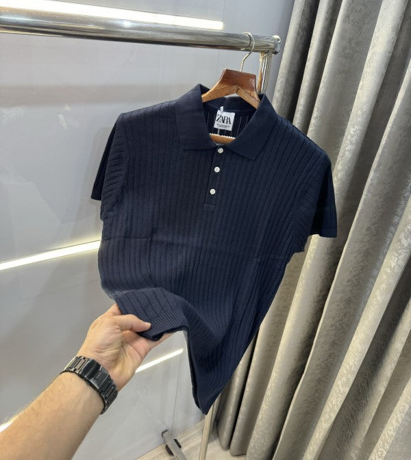 Zara Premium Knitted Classic Polo T-Shirt