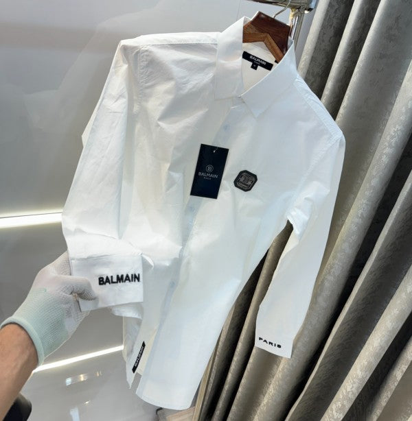 Balmain Paris A Steel Logo Designer Shirt