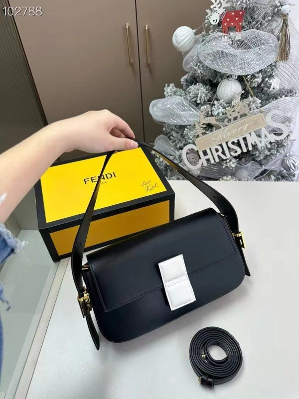 Fendi Baguette Twist Premium Shoulder Crossbody Bag With OG Box & Dust Bag