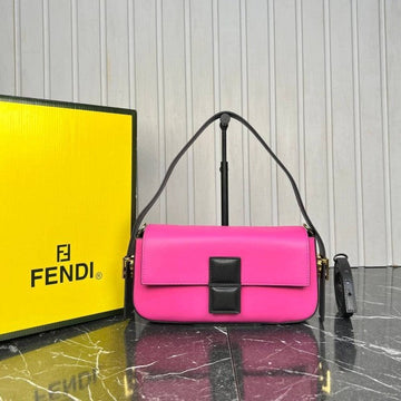 Fendi Baguette Twist Premium Shoulder Crossbody Bag With OG Box & Dust Bag & 2 Belts