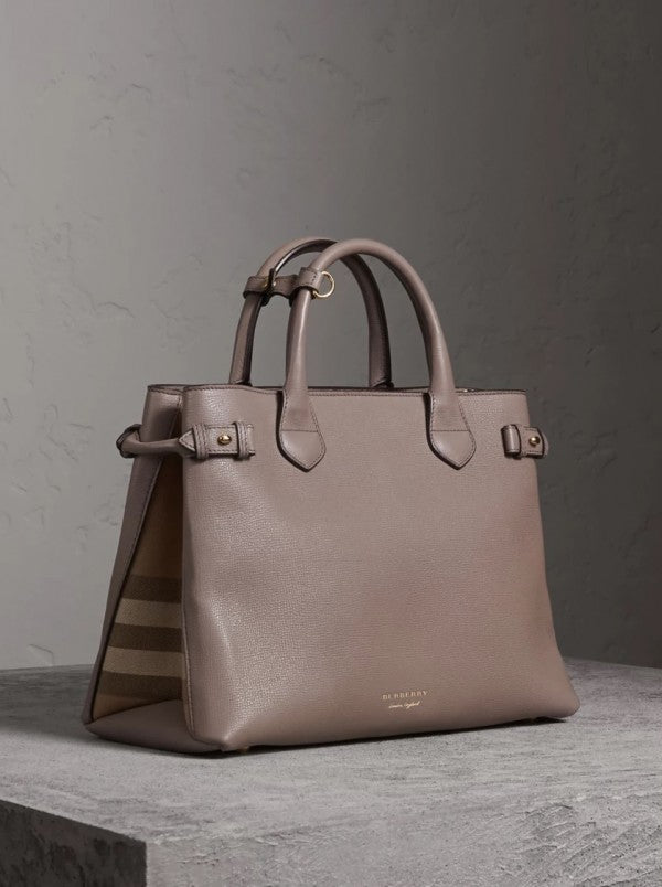 Burberry Medium Banner Handbag With Dust Bag