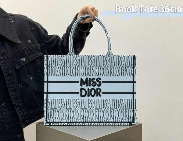 Miss Dior Book Tote With OG Box & Dust Bag & Scarf