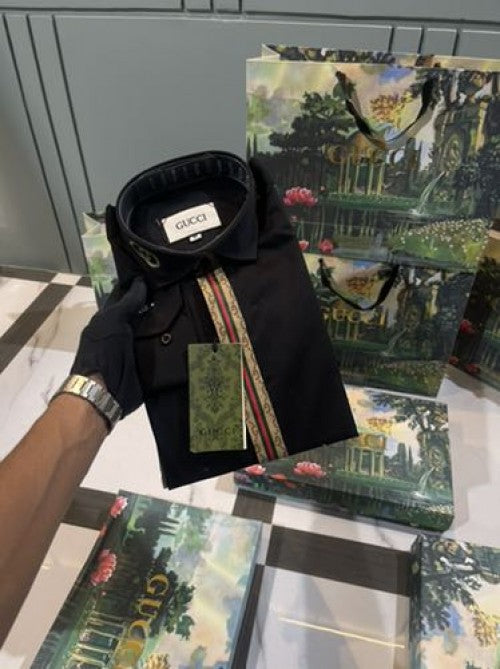 Gucci premium imported shirt with black ox and carry bag