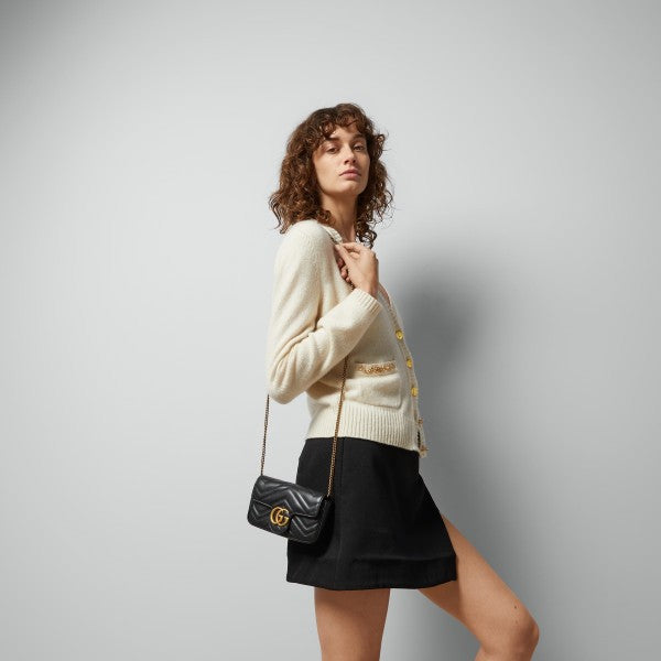 Gucci GG Marmont Mini Matelasse Shoulder Bag With Box & Dust Bag
