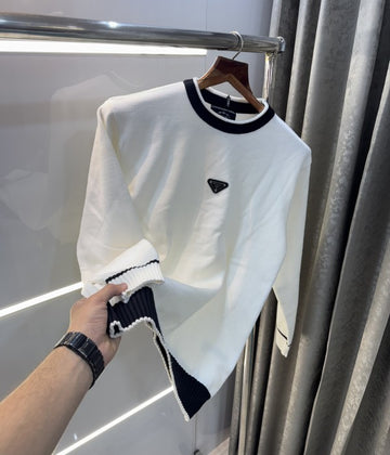 Prada Milano Steel Logo Imported Pull Over
