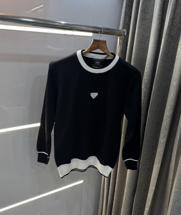 Prada Milano Steel Logo Imported Pull Over