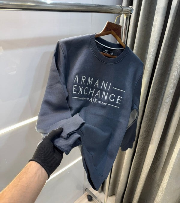 Armani Exchange Embroidery Logo Premium Classic Sweatshirt