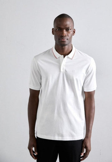 Armani Exchange White Logo Polo T-Shirt