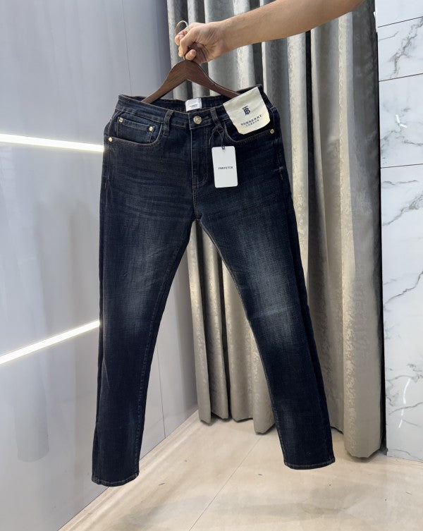 Burberry Dark Blue Pocket Embroidery Denim