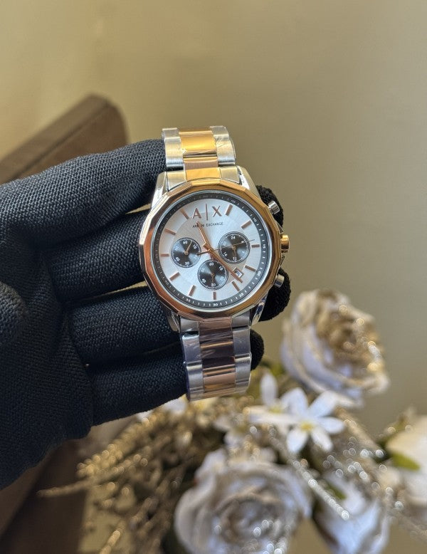 Armani Exchange White Dial Premium Chronograph Watch