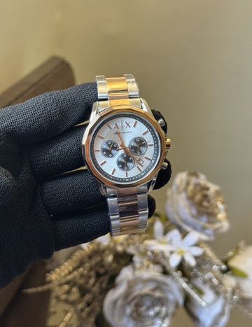 Armani Exchange White Dial Premium Chronograph Watch