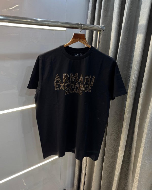 Armani Exchange Black Logo Print T-Shirt
