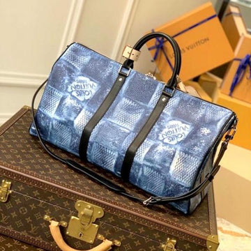 Louis Vuitton Damier Keepall Bandoulire Limited Edition Premium Unisex Duffle Bag