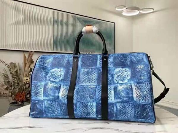 Louis Vuitton Damier Keepall Bandoulire Limited Edition Premium Unisex Duffle Bag