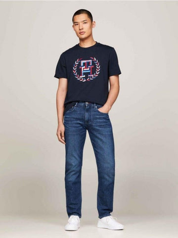 Tommy Hilfiger Navy Blue Logo Work T-Shirt