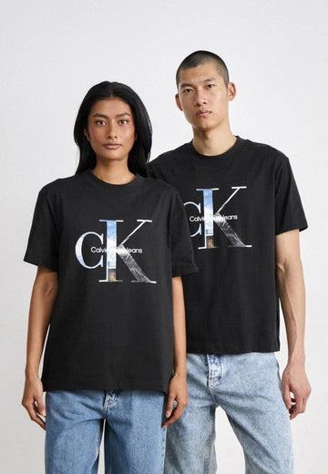 Calvin Klein Black Front Print T-Shirt