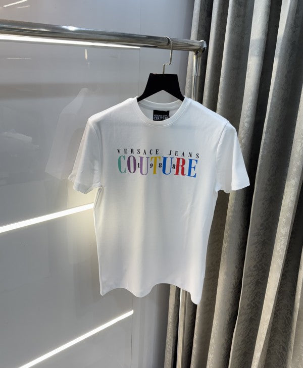 Versace Couture White Logo Print Imported T-Shirt