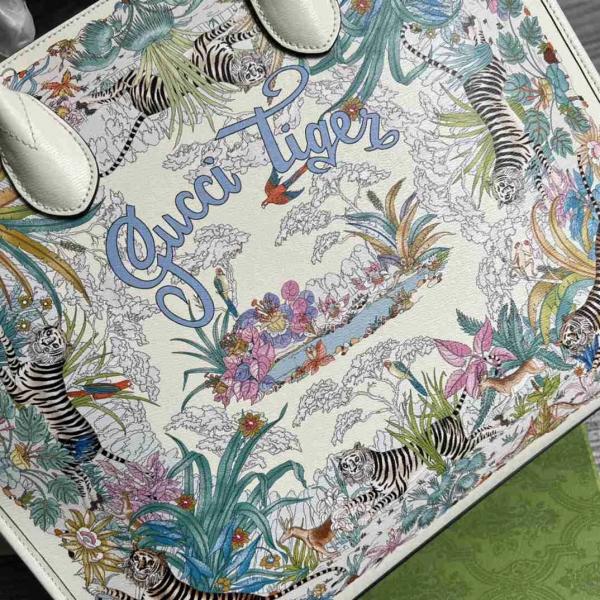 Gucci GG Shanghai Savanah Tiger Tote Bag With OG Magnetic Box & Dust Bag
