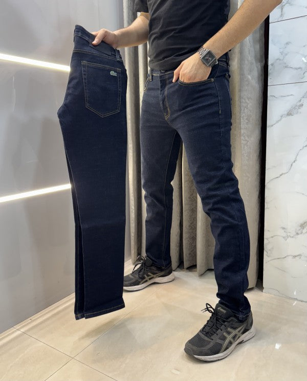 Lacoste Navy Blue Imported Hyperflex Denim