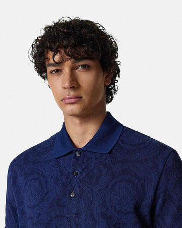 Versace Couture Floral Imported Polo T-Shirt