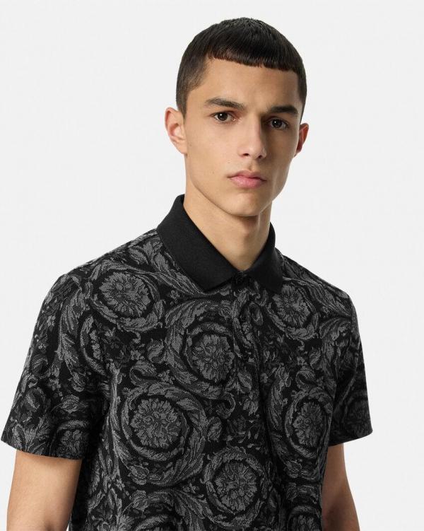 Versace Couture Floral Imported Polo T-Shirt