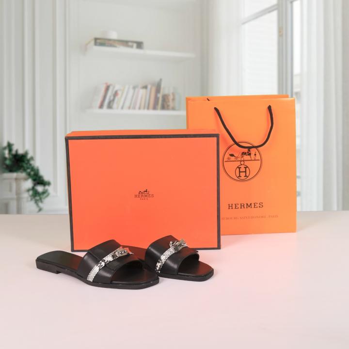 Hermes Paris Birkin Premium Flats With OG Box
