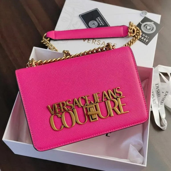 Versace Jeans Couture Saffiano Lock Crossbody Bag